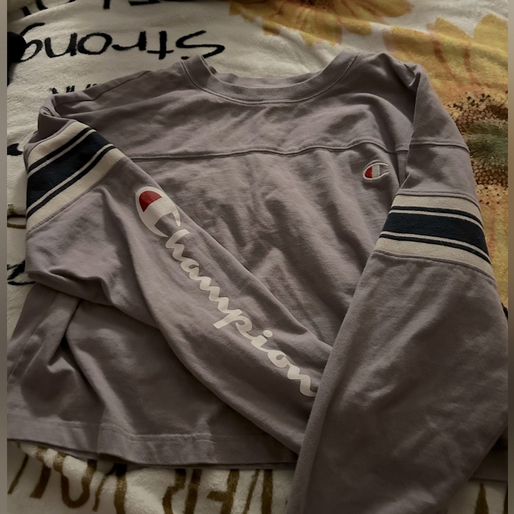 champion cropped long sleeve size large worn once